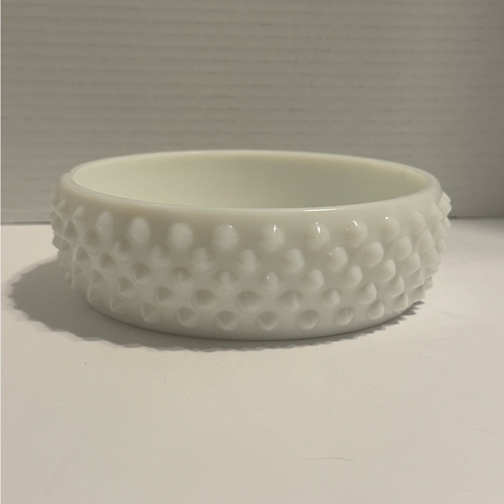 Vintage Fenton Hobnail Milk Glass Bowl
